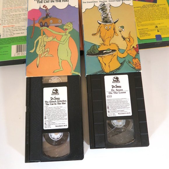 Lot of 6 Dr. Seuss VHS Movies Vintage Grinch, Hop on Pop, ABC, On the Loose - Picture 3 of 5